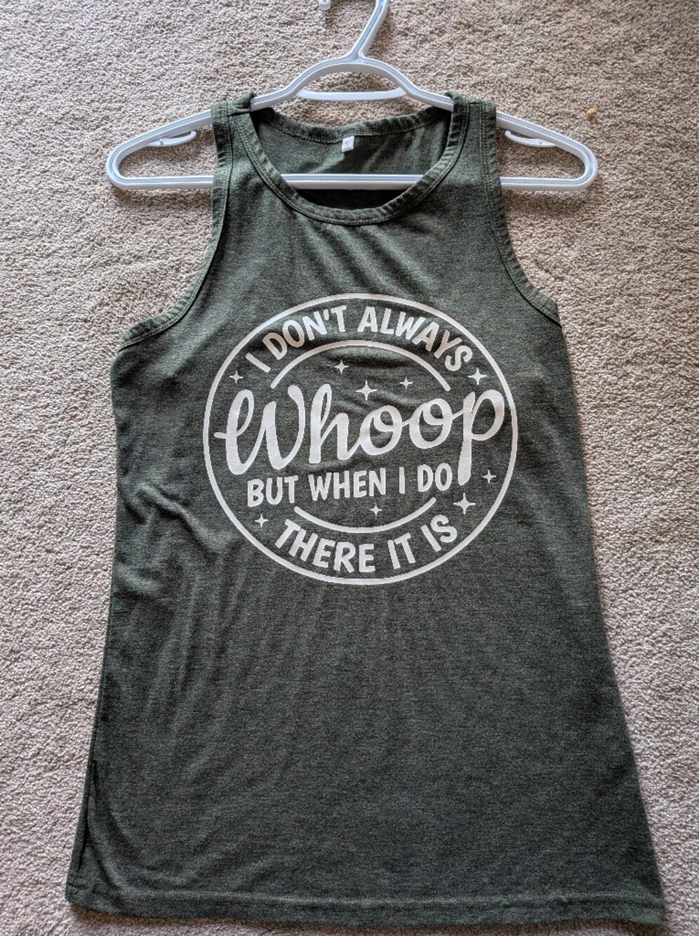 Women’s Olive Green Graphic Tank Top